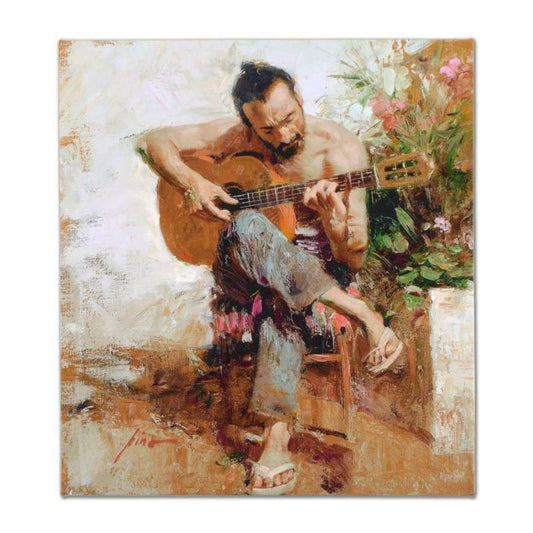 Pino (1939-2010), "The Gypsy" Hand Embellished Limited Edition on Canvas, Numbered and Hand Signed with Certificate of Authenticity.