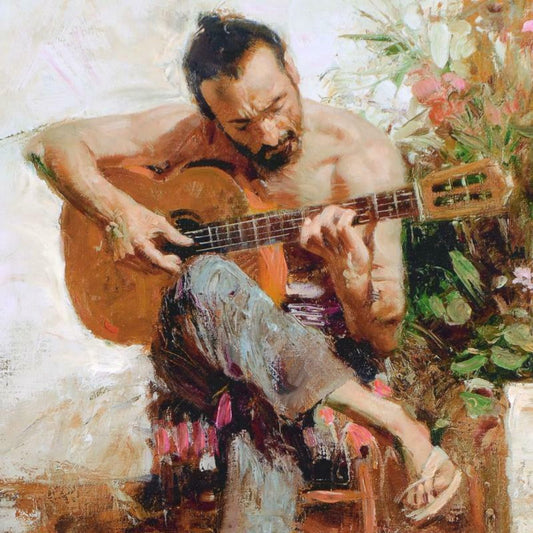 Pino (1939-2010), "The Gypsy" Hand Embellished Limited Edition on Canvas, Numbered and Hand Signed with Certificate of Authenticity.