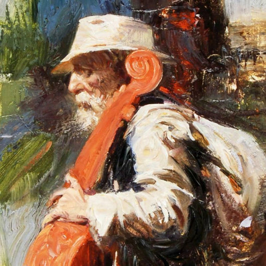 Pino (1939-2010), "The Red Viola" Hand Embellished Limited Edition on Canvas, Numbered and Hand Signed with Certificate of Authenticity.