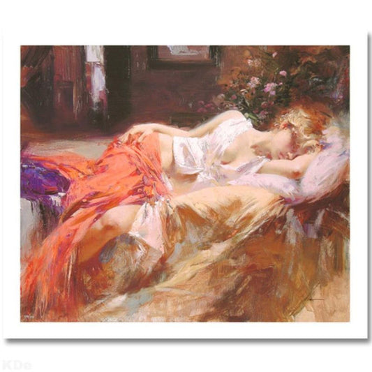 Pino (1939-2010), "Day Dream" Hand Signed Limited Edition with Certificate of Authenticity.