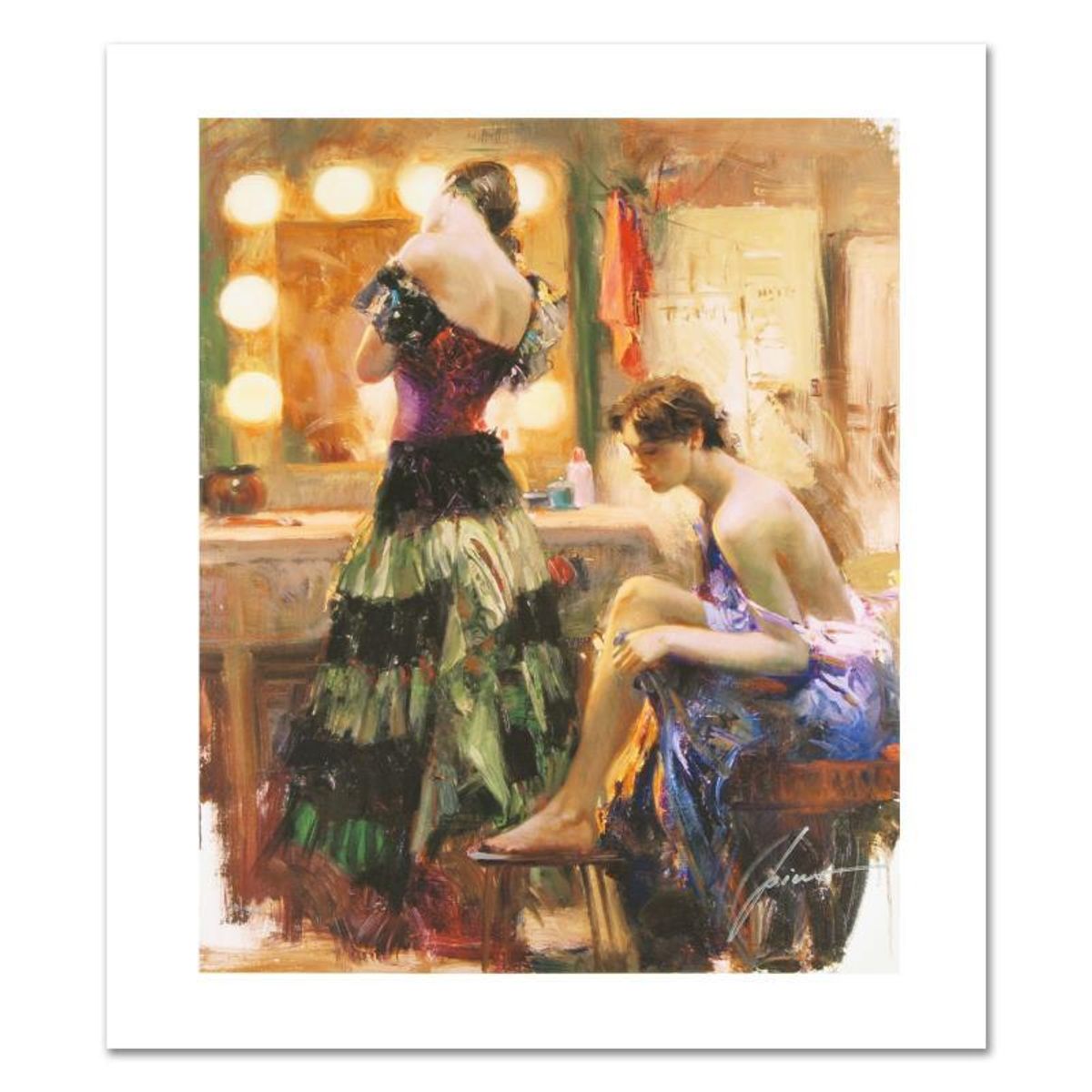 Pino (1939-2010), "Almost Ready" Limited Edition on Canvas, Numbered and Hand Signed with Certificate of Authenticity.