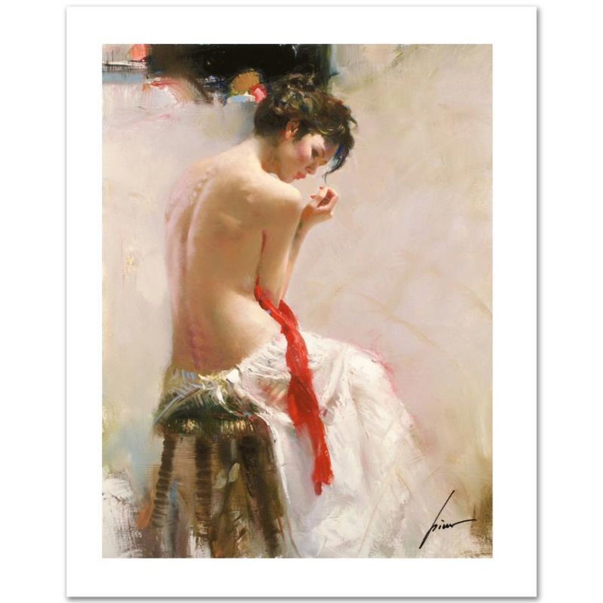 Pino (1939-2010), "Purity" Limited Edition on Canvas, Numbered and Hand Signed with Certificate of Authenticity.