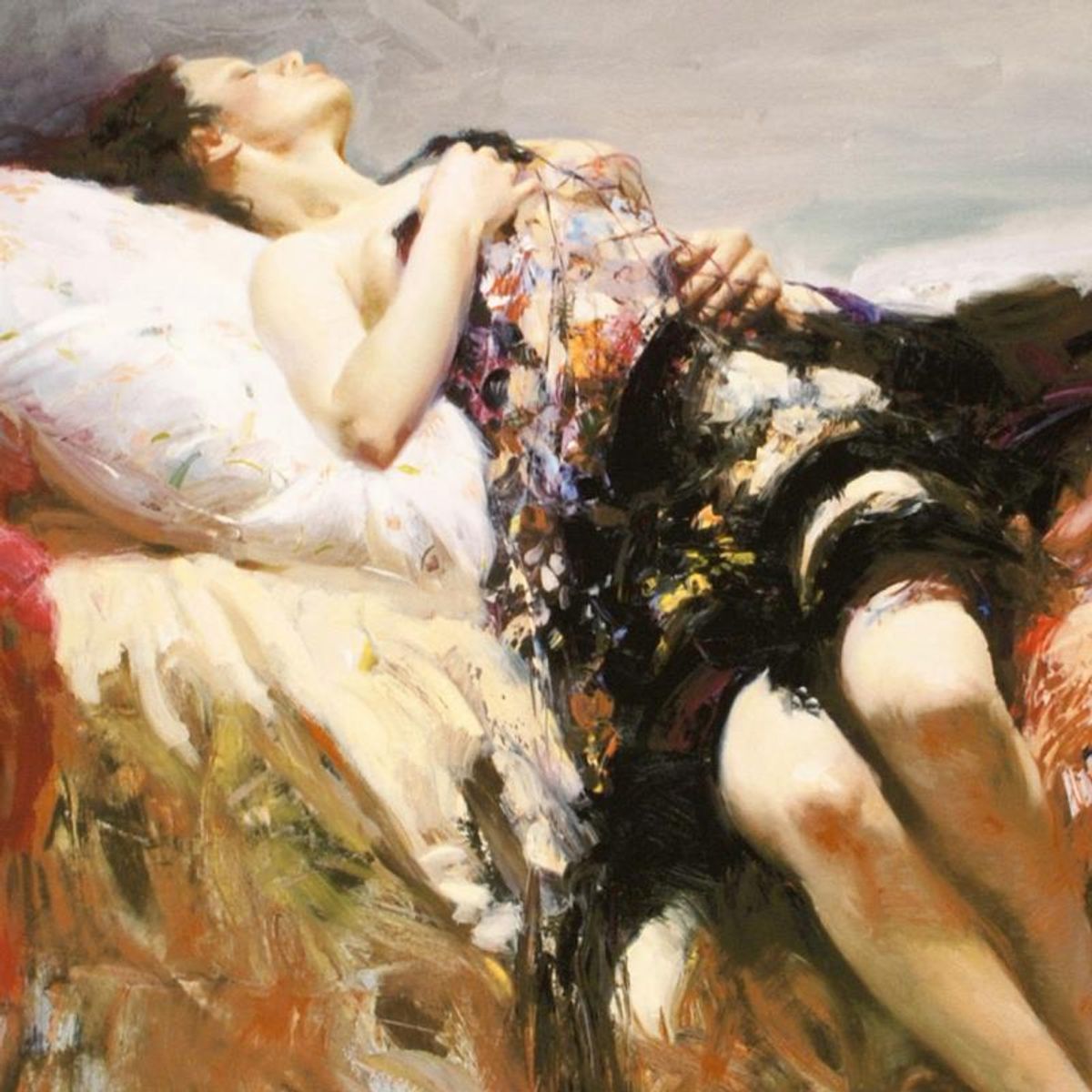 Pino (1939-2010), "Sensuality" Limited Edition on Canvas, Numbered and Hand Signed with Certificate of Authenticity.