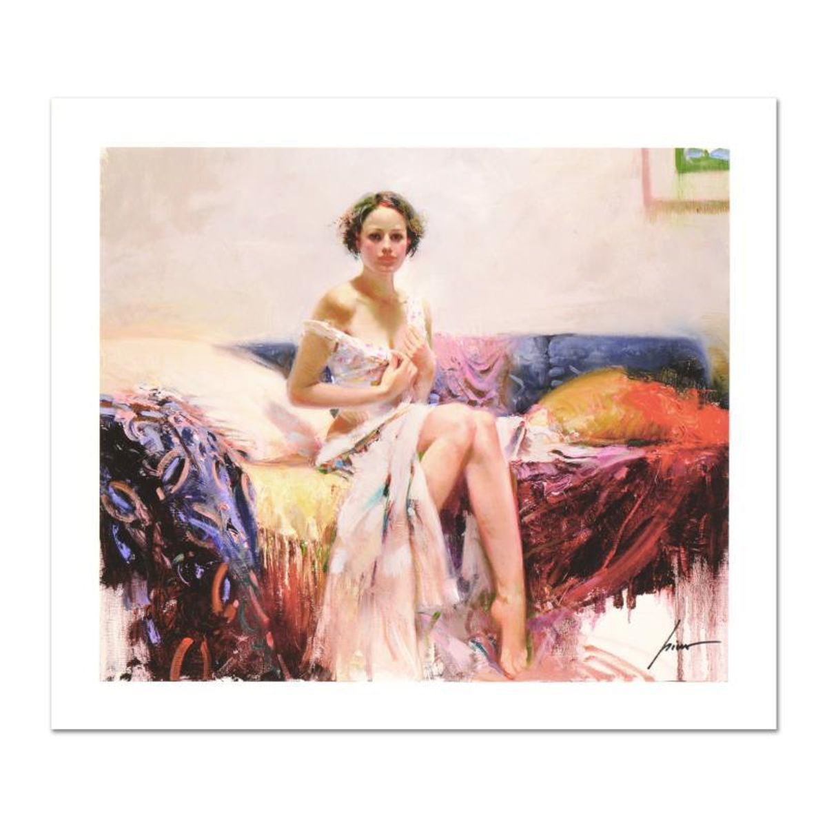 Pino (1939-2010), "Sweet Sensation" Limited Edition on Canvas, Numbered and Hand Signed with Certificate of Authenticity.