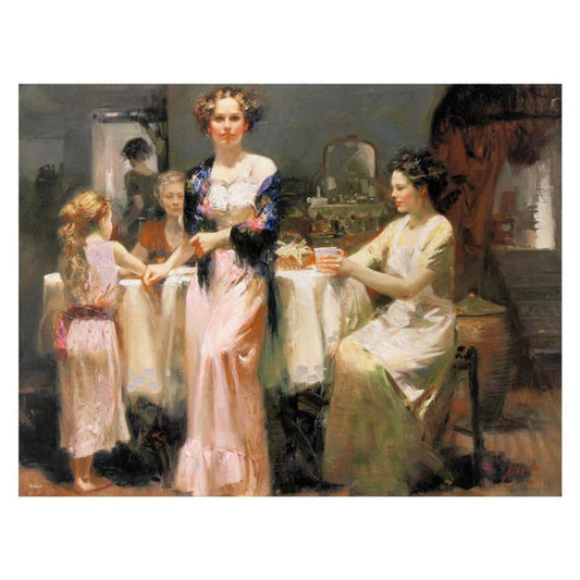 Pino (1939-2010), "The Gathering" Limited Edition on Canvas, Numbered and Hand Signed with Certificate of Authenticity.