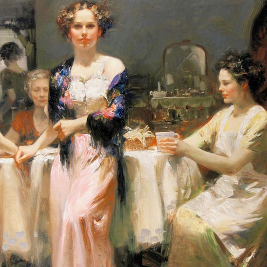 Pino (1939-2010), "The Gathering" Limited Edition on Canvas, Numbered and Hand Signed with Certificate of Authenticity.