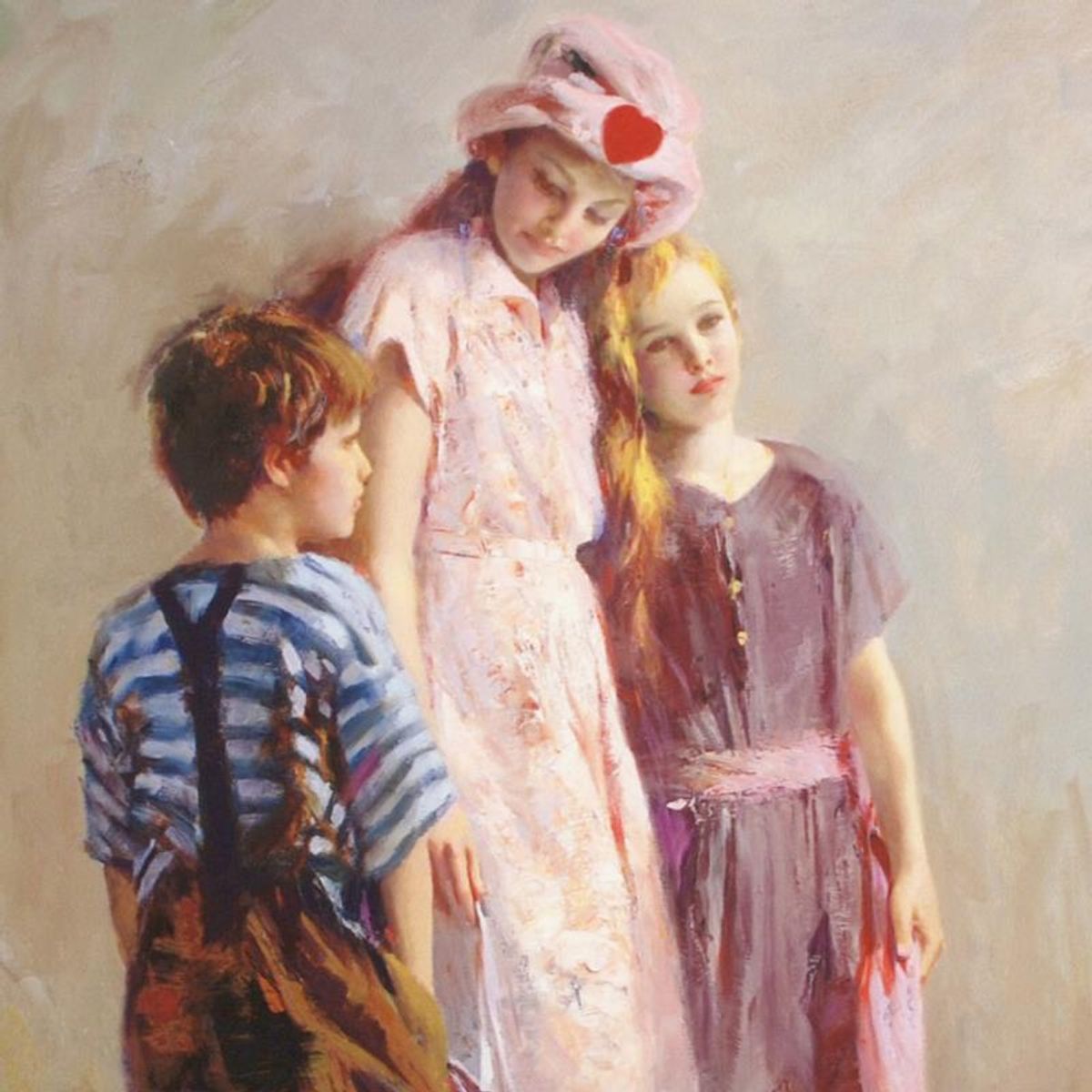 Pino (1939-2010), "The Spirit of Love" Limited Edition on Canvas, Numbered and Hand Signed with Certificate of Authenticity.