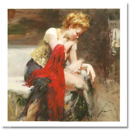 Pino (1939-2010) "Anticipation" Limited Edition Giclee. Numbered and Hand Signed; Certificate of Authenticity.