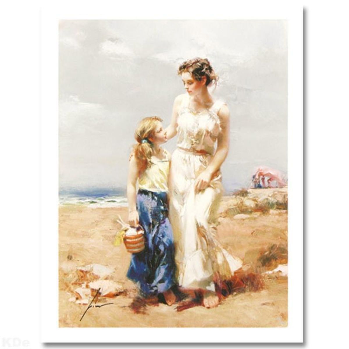 Pino (1939-2010) "By The Sea" Limited Edition Giclee. Numbered and Hand Signed; Certificate of Authenticity.