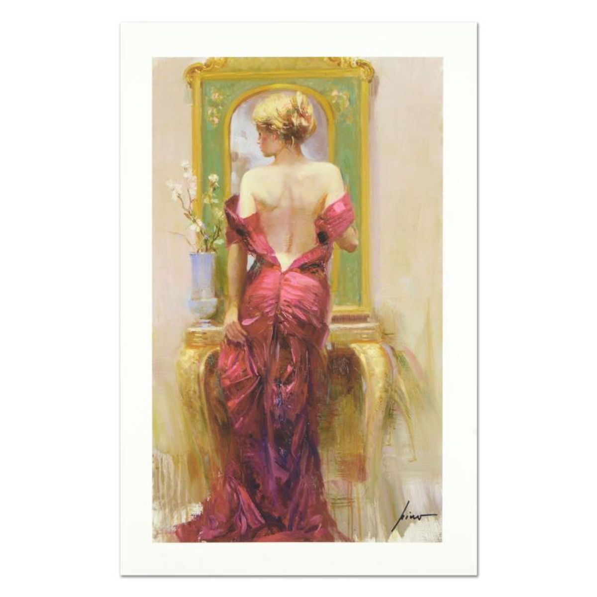 Pino (1939-2010) "Elegant Seduction" Limited Edition Giclee. Numbered and Hand Signed; Certificate of Authenticity.