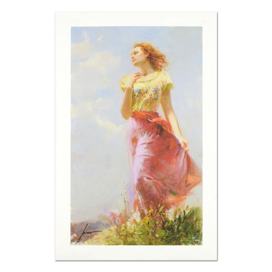 Pino (1939-2010) "Wind Swept" Limited Edition Giclee. Numbered and Hand Signed; Certificate of Authenticity.