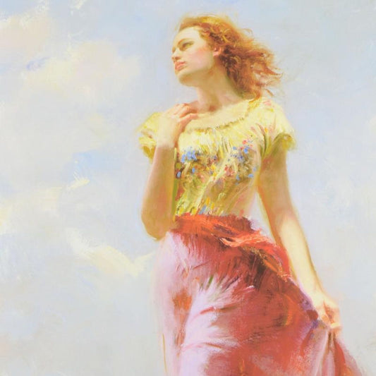 Pino (1939-2010) "Wind Swept" Limited Edition Giclee. Numbered and Hand Signed; Certificate of Authenticity.