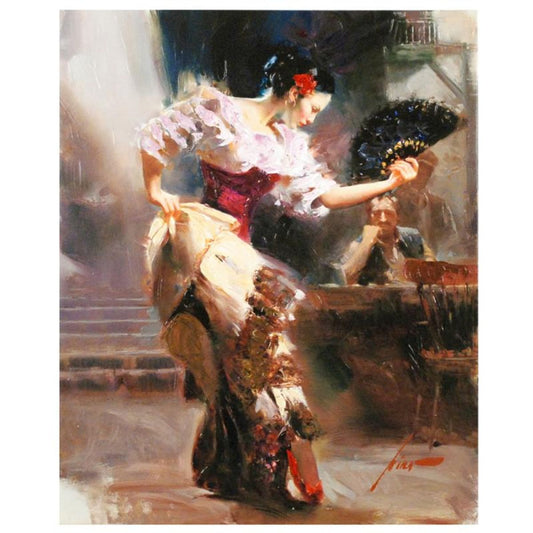 Pino (1939-2010), "The Dancer" Hand Embellished Limited Edition on Canvas, Numbered and Hand Signed with Certificate of Authenticity.