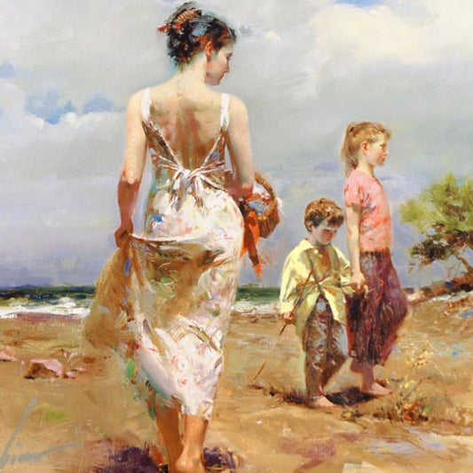 Pino (1939-2010) "Mediterranean Breeze" Limited Edition on Canvas, Numbered and Hand Signed with Certificate of Authenticity.