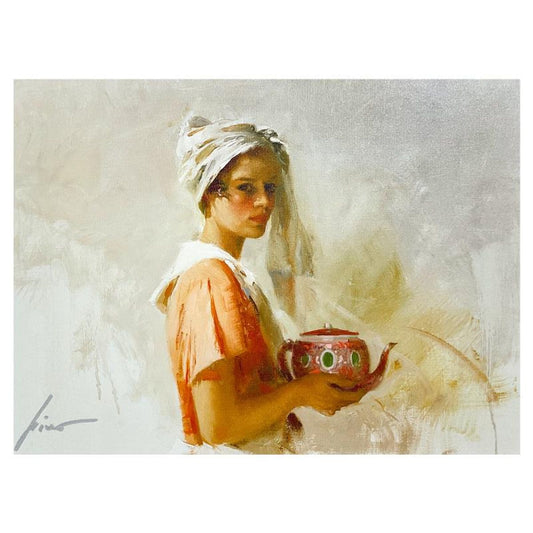 Pino (1939-2010) "The Gift" Limited Edition on Canvas, Numbered and Hand Signed with Certificate of Authenticity.