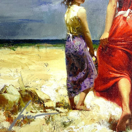 Pino (1939-2010) "Summer Retreat" Limited Edition on Canvas, Numbered and Hand Signed with Certificate of Authenticity.