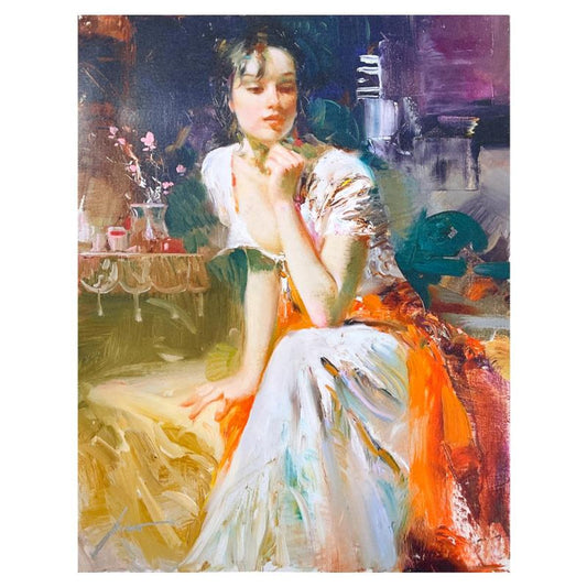 Pino (1939-2010) "Surrender Your Heart" Limited Edition on Canvas, Numbered and Hand Signed with Certificate of Authenticity.