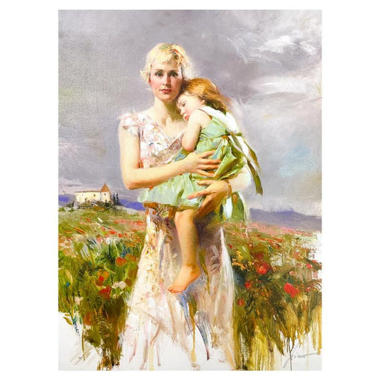 Pino (1939-2010) "Angel from Above" Limited Edition on Canvas, Numbered and Hand Signed with Certificate of Authenticity.