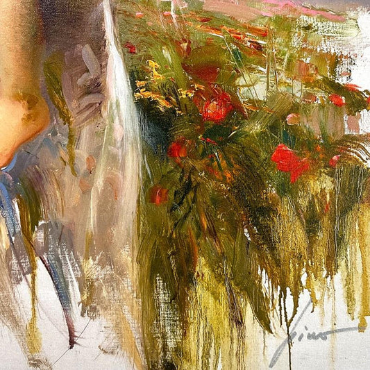 Pino (1939-2010) "Angel from Above" Limited Edition on Canvas, Numbered and Hand Signed with Certificate of Authenticity.