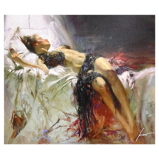 Pino (1939-2010) "Morning Dreams" Limited Edition on Canvas, Numbered and Hand Signed with Certificate of Authenticity.