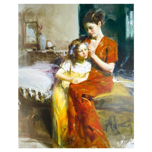 Pino (1939-2010) "Last Touch" Limited Edition on Canvas, Numbered and Hand Signed with Certificate of Authenticity.