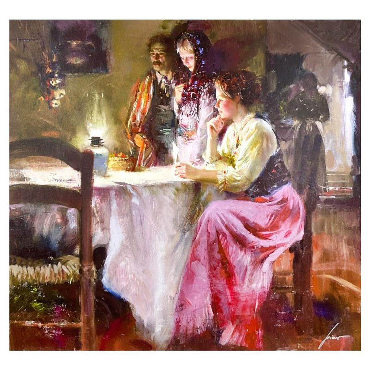 Pino (1939-2010), "Mystical Light" Limited Edition on Canvas, Numbered and Hand Signed with Certificate of Authenticity.