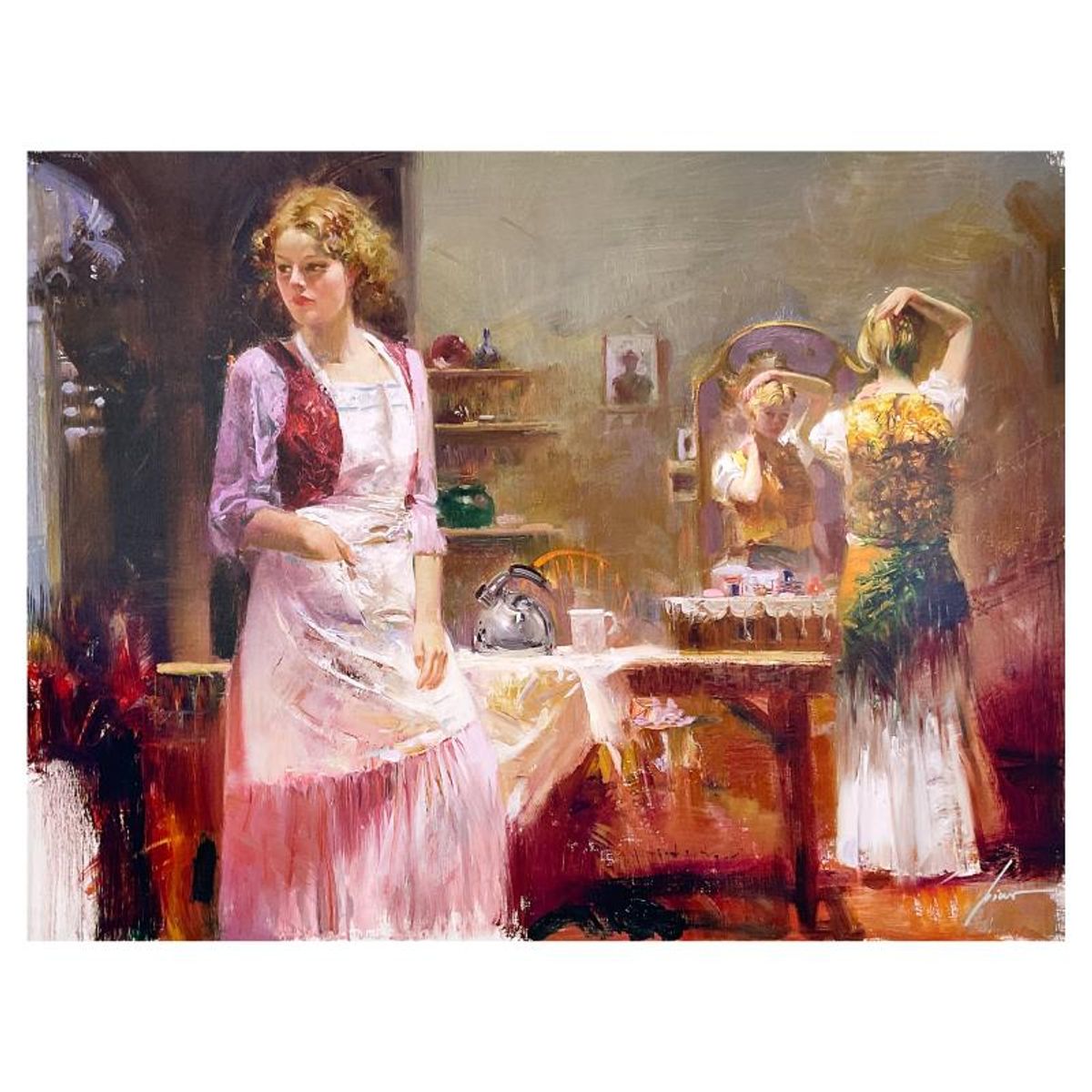 Pino (1939-2010), "Secret Sharer" Limited Edition on Canvas, Numbered and Hand Signed with Certificate of Authenticity.