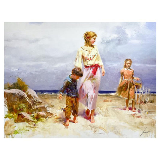 Pino (1939-2010), "Treasured Moments" Limited Edition on Canvas, Numbered and Hand Signed with Certificate of Authenticity.