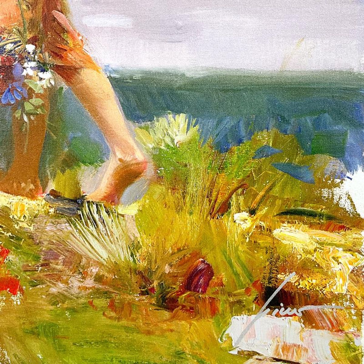 Pino (1939-2010), "Rural Retreat" Limited Edition on Canvas, Numbered and Hand Signed with Certificate of Authenticity.