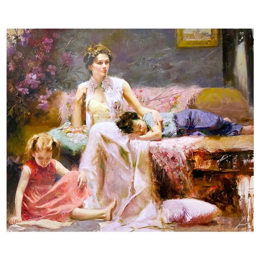 Pino (1939-2010), "Reflections of the Heart" Limited Edition on Canvas, Numbered and Hand Signed with Certificate of Authenticity.