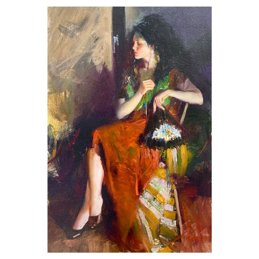 Pino (1939-2010) "Spanish Beauty" Hand Embellished Limited Edition on Canvas, Numbered and Hand Signed with Certificate of Authenticity.
