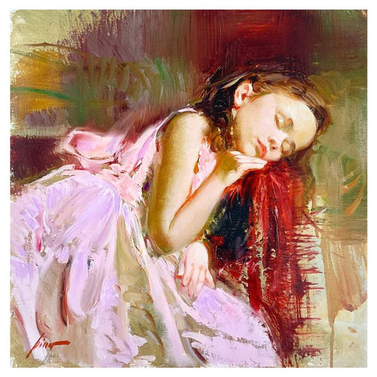 Pino (1939-2010) "Birthday Girl" Hand Embellished Limited Edition on Canvas, Numbered and Hand Signed with Certificate of Authenticity.