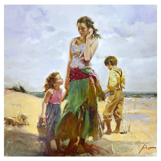 Pino (1939-2010) "Golden Afternoon" Hand Embellished Limited Edition on Canvas, Numbered and Hand Signed with Certificate of Authenticity.