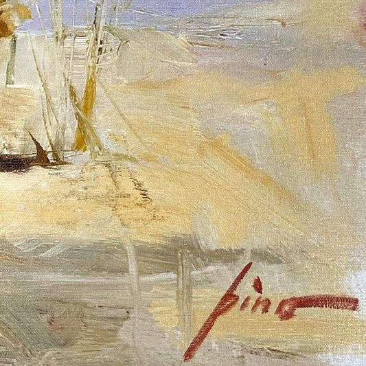 Pino (1939-2010) "Golden Afternoon" Hand Embellished Limited Edition on Canvas, Numbered and Hand Signed with Certificate of Authenticity.