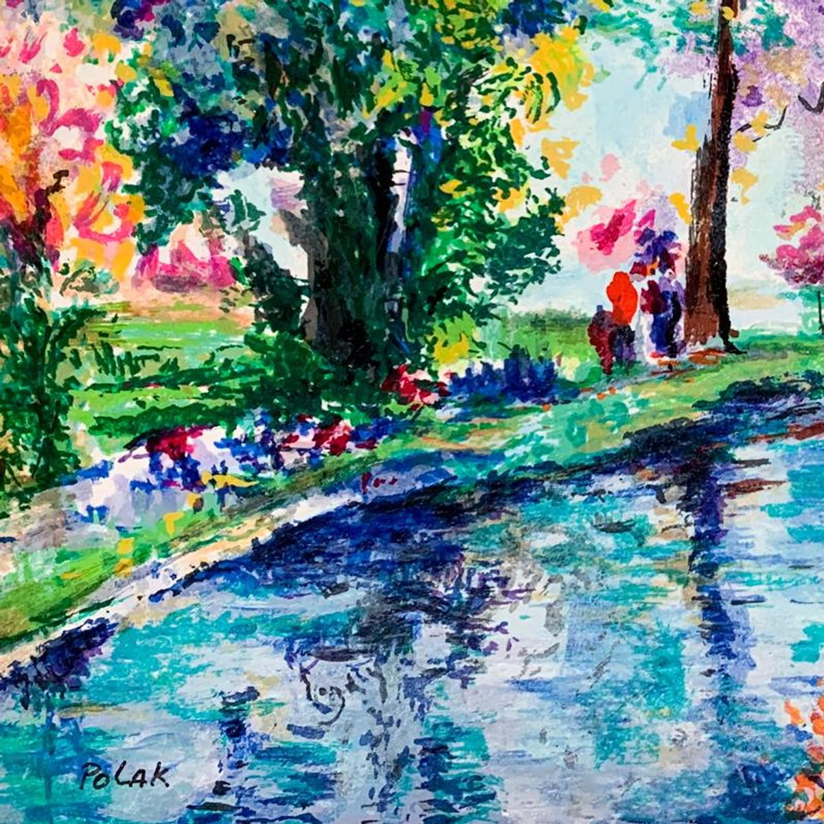 Dimitri Polak (1922-2008), "Picnic in Provence" Hand Signed Limited Edition Serigraph on Paper with Letter of Authenticity.