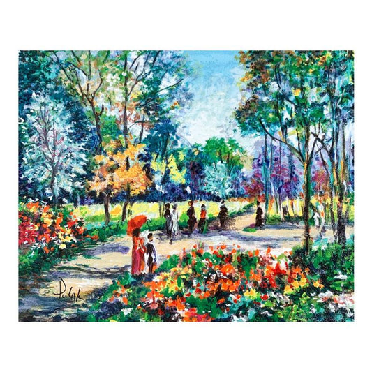 Dimitri Polak (1922-2008), "Red Umbrella" Hand Signed Limited Edition Serigraph on Canvas with Letter of Authenticity.