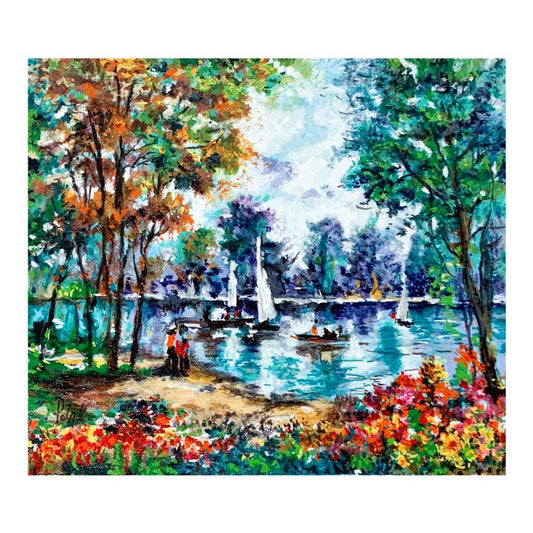 Dimitri Polak (1922-2008), "Watching Boats" Hand Signed Limited Edition Serigraph on Canvas with Letter of Authenticity.