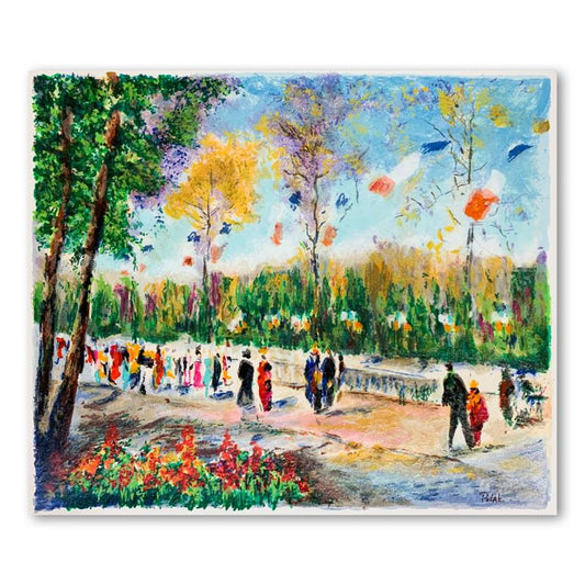 Dimitri Polak (1922-2008), "Like a Parisian Celebration" Hand Signed Limited Edition Serigraph on Paper with Letter of Authenticity.