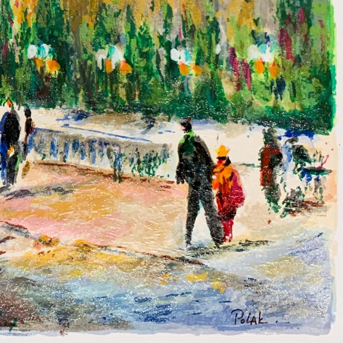 Dimitri Polak (1922-2008), "Like a Parisian Celebration" Hand Signed Limited Edition Serigraph on Paper with Letter of Authenticity.