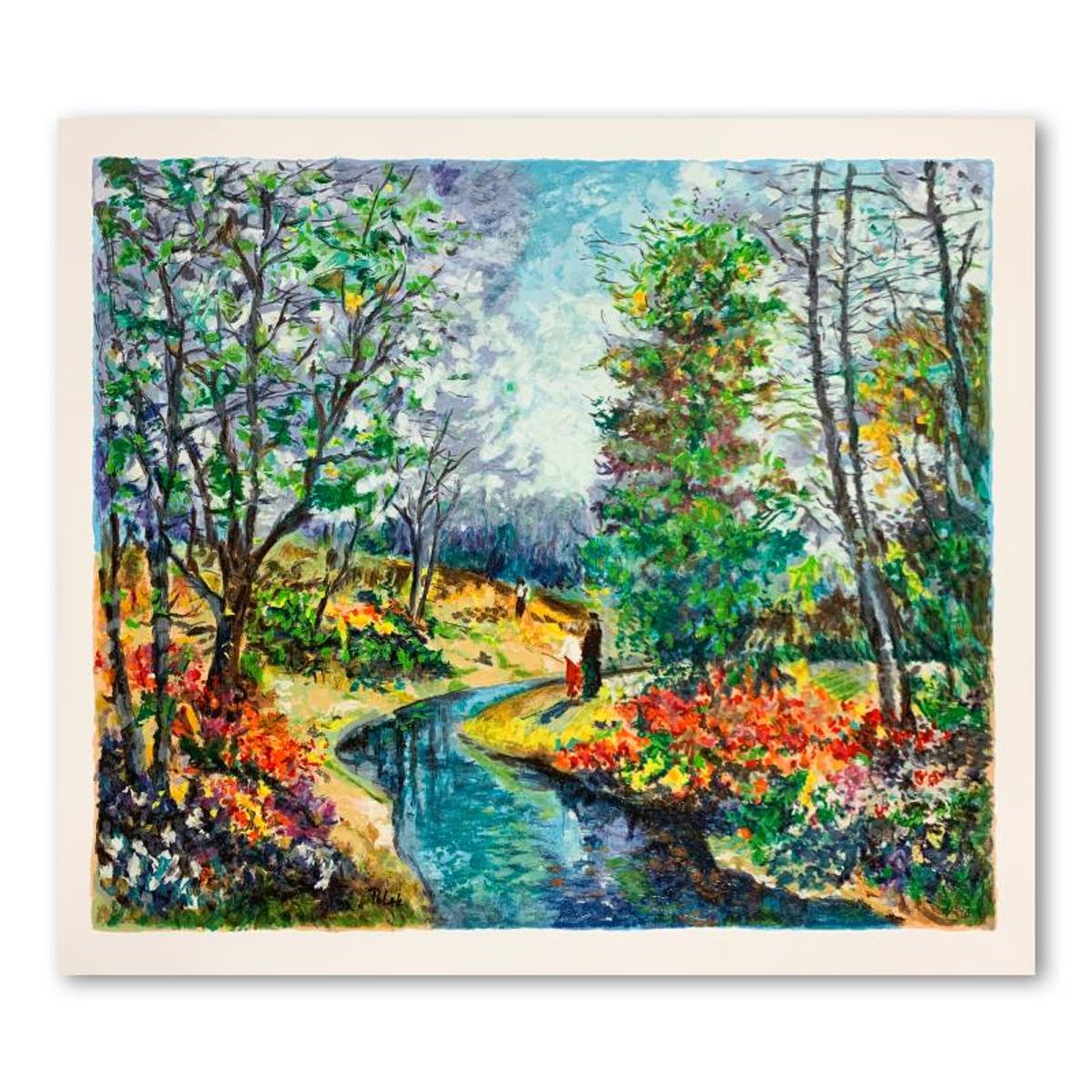 Dimitri Polak (1922-2008), "Autumn Stream" Hand Signed Limited Edition Serigraph on Paper with Letter of Authenticity.