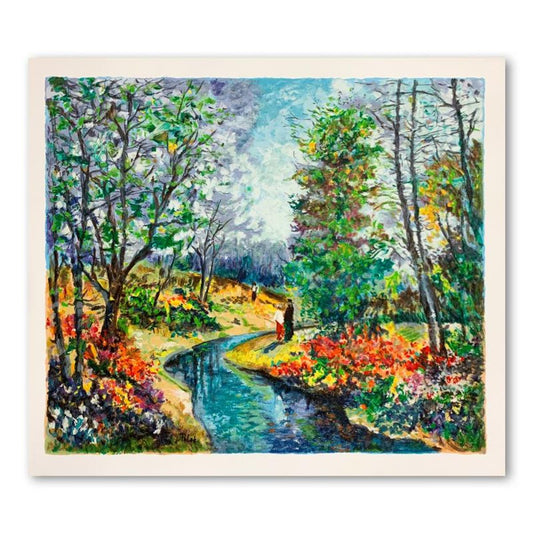 Dimitri Polak (1922-2008), "Autumn Stream" Hand Signed Limited Edition Serigraph on Paper with Letter of Authenticity.