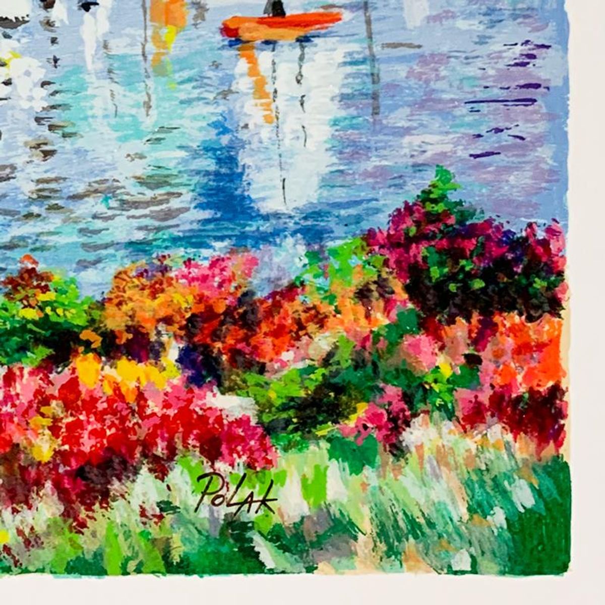 Dimitri Polak (1922-2008), "By the River" Hand Signed Limited Edition Serigraph on Paper with Letter of Authenticity.