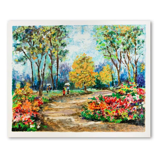 Dimitri Polak (1922-2008), "In the Park" Limited Edition Serigraph, Numbered and Hand Signed with Letter of Authenticity.