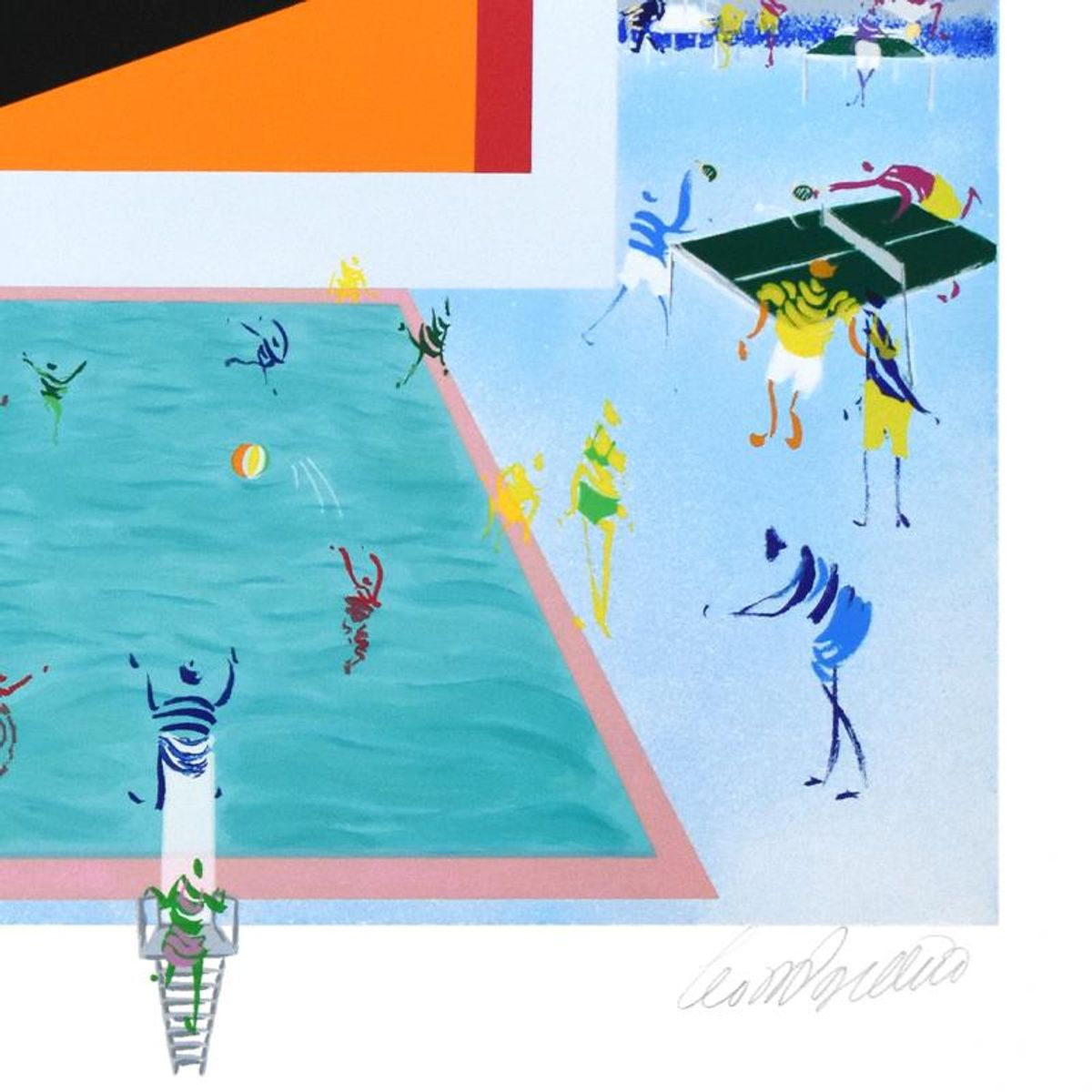 Leo Posillico, "Country Club" Limited Edition Serigraph, Numbered and Hand Signed with Letter of Authenticity