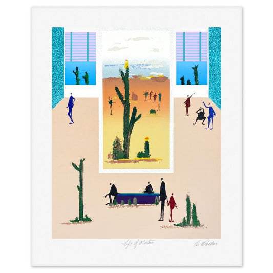Leo Posillico, "Life of a Cactus" Limited Edition Serigraph, Numbered and Hand Signed with Letter of Authenticity