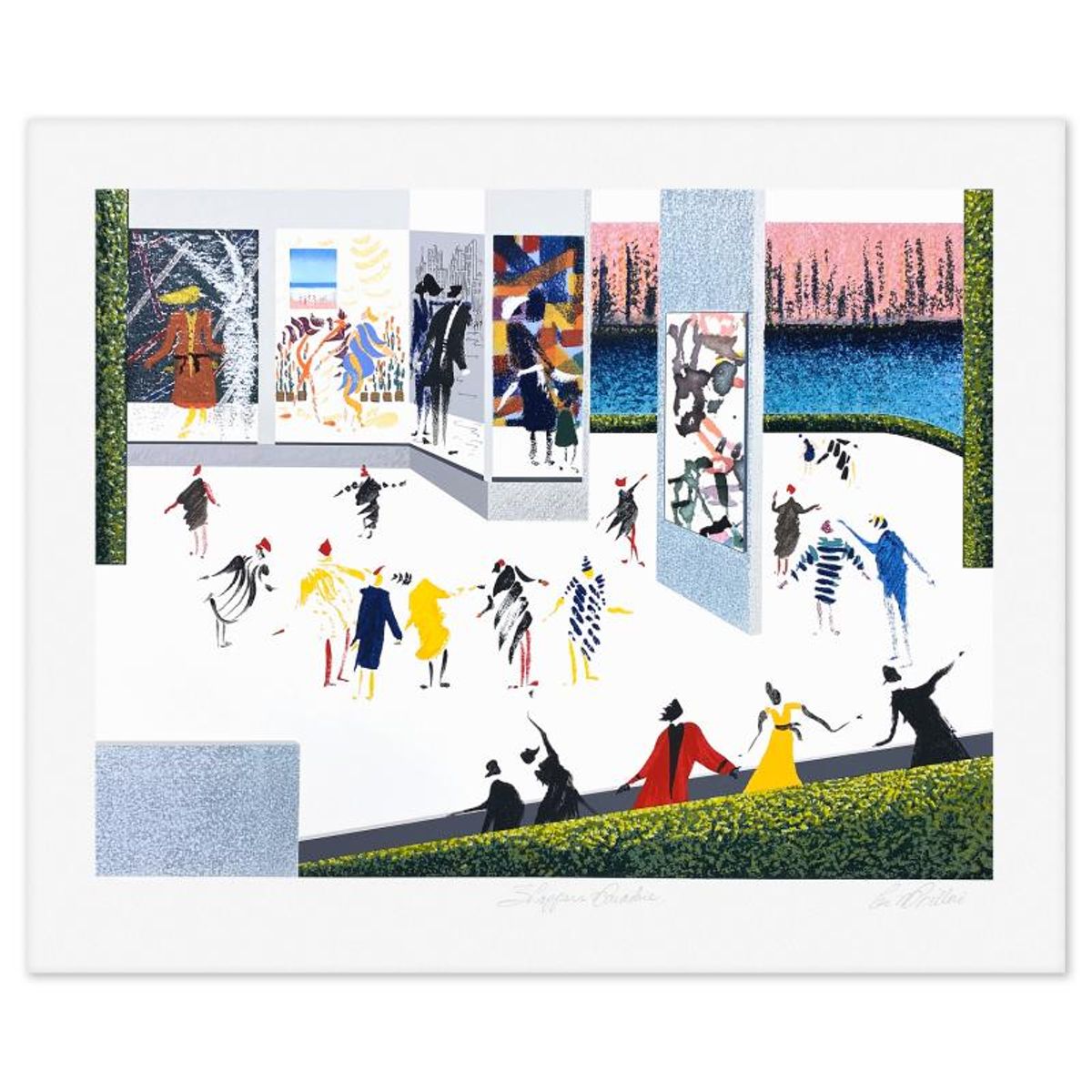 Leo Posillico, "Shopper's Paradise" Limited Edition Serigraph, Numbered and Hand Signed with Letter of Authenticity