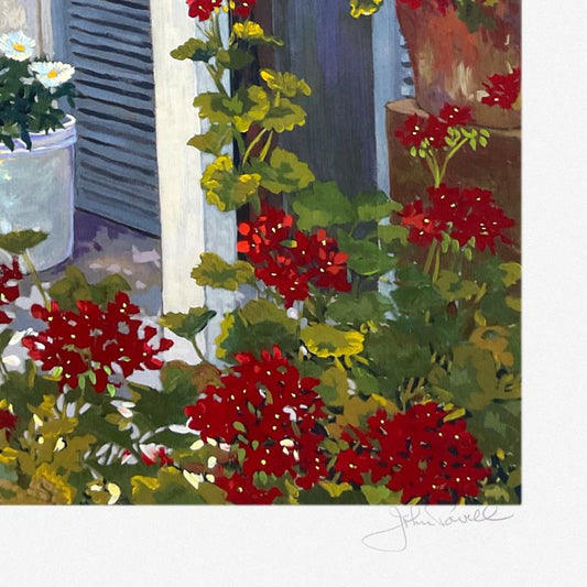 John Powell, "Country Flowers" Limited Edition Printer's Proof Serigraph, Numbered and Hand Signed with Letter of Authenticity.