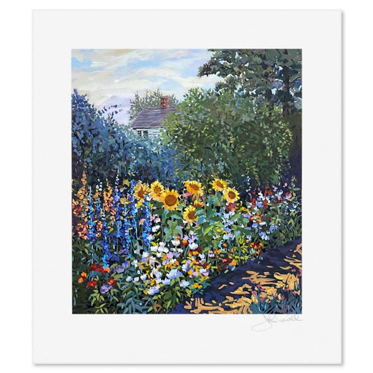 John Powell, "Sunflowers" Limited Edition Printer's Proof Serigraph, Numbered and Hand Signed with Letter of Authenticity.