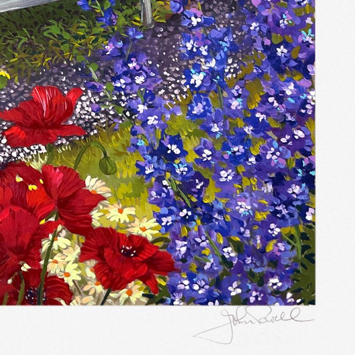 John Powell, "Red Poppies" Limited Edition Printer's Proof Serigraph, Numbered and Hand Signed with Letter of Authenticity.
