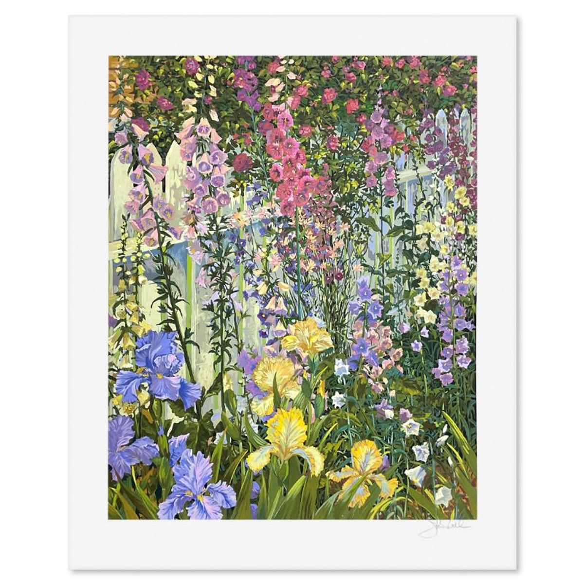 John Powell, "Fox Gloves and Irises" Limited Edition Printer's Proof Serigraph, Numbered and Hand Signed with Letter of Authenticity.
